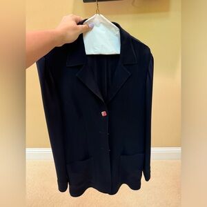 Dana Buchman size 2 blazer jacket navy blue great condition dry cleaned